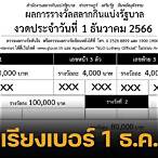ตรวจลอตเตอรี่วันที่ 1ธันวาคม 2565